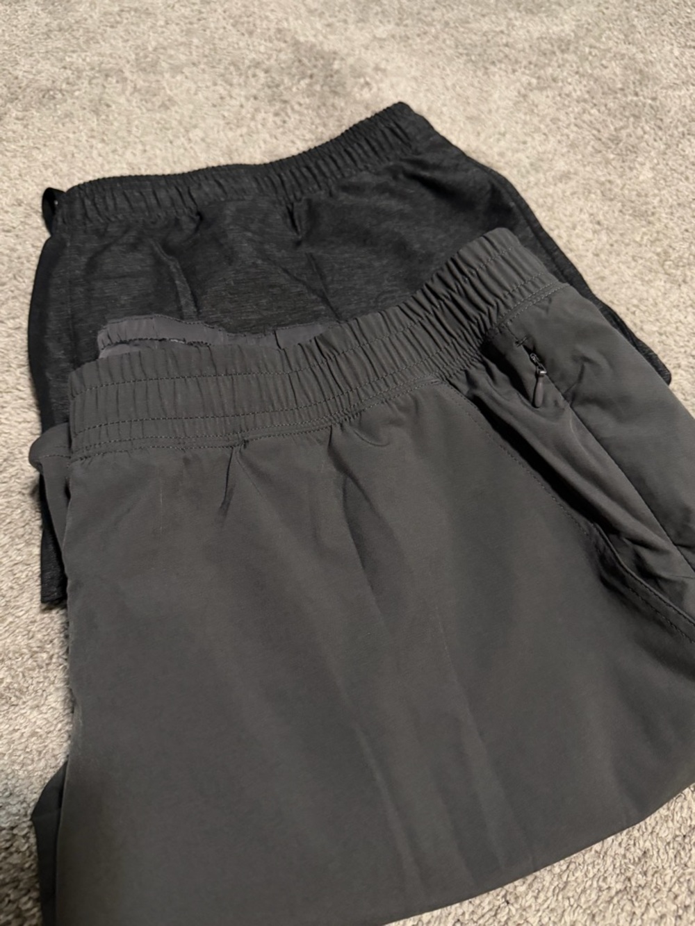 RHONE Men's Athletic Shorts Bundle XXL in Light Grey and Charcoal